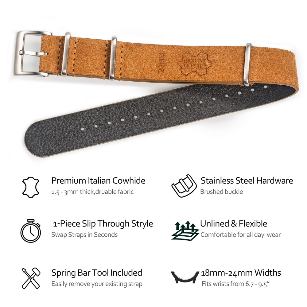 HEMSUT Genuine Leather Watch B - Tropic Strap Vintage ulasan dan harga