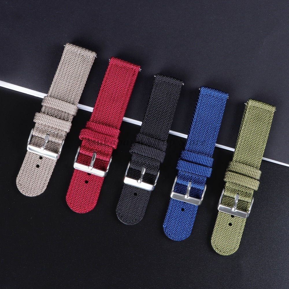 18 20 22 24mm Nylon Canvas Str - Nato Strap Nylon ulasan dan harga