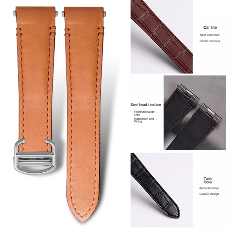 21mm 19mm Cow leather Watch St - Cartier Watch Santos ulasan dan harga