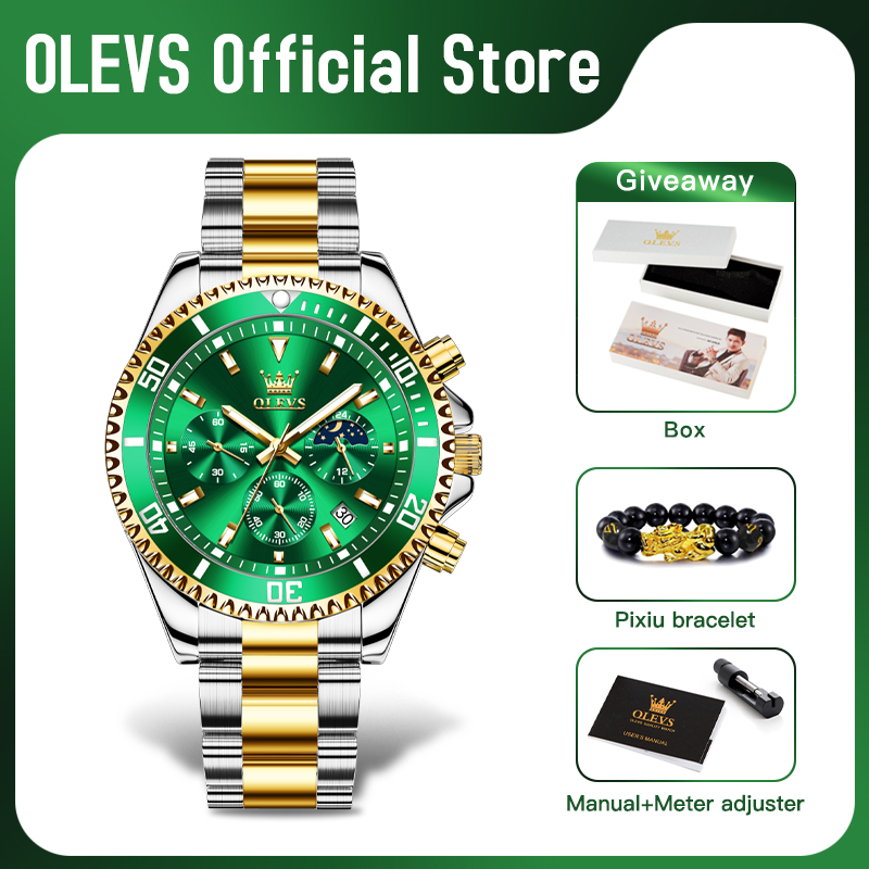 OLEVS 2870 Men's Watch Top Bra - Rolex Watch Submariner ulasan dan harga