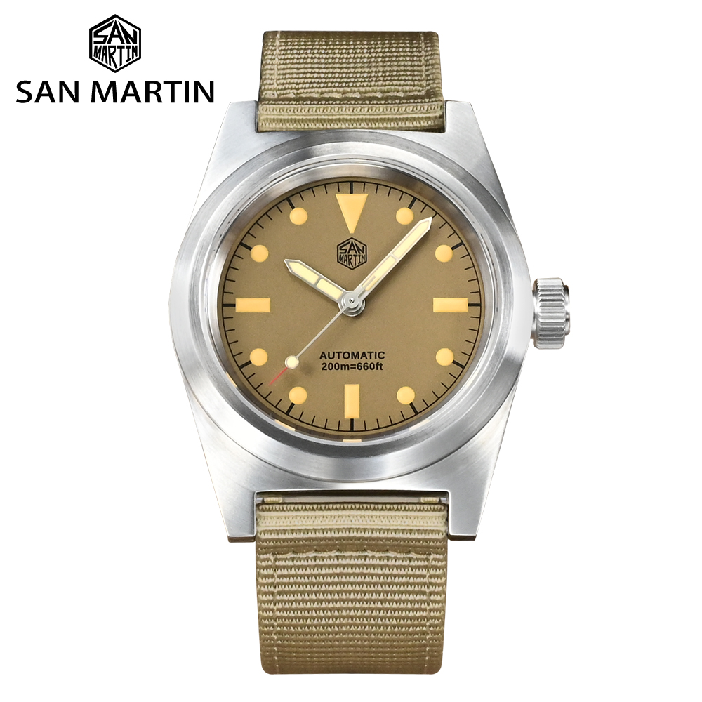 San Martin 38mm Pilot Watch Vi - Tropic Strap Vintage ulasan dan harga
