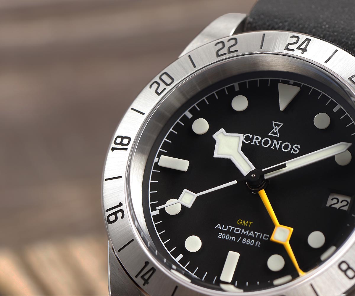 Cronos Vintage GMT 39mm NH34 A - Tropic Strap Vintage ulasan dan harga